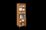 Flat Pack DIY Wooden Kitchen Cupboard/Pantry with 4 Doors 6 Shelves in White/ Graphite and V1112-6000001881/6000001883
