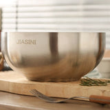 Stainless Steel Noodle Bowls Double-Layered Bowls Heat Insulation Bowls 5-Piece - Silver - Size Pack V1106-122-93147-SLR-PACKOF5PIECES