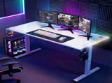 Artiss Electric Standing Desk Height Adjustable Gaming Desk Home Office 140cm HASD-ET156E-GAME-WH-AB