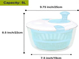 5L Salad Spinner and Vegetable Washer Salad Dryer V1263-JX-5376