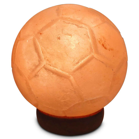 12V 12W Soccer Himalayan Pink Salt Lamp Carved Ball Rock Crystal Light Bulb On/Off V238-SUPDZ-32769933803600