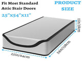 Extra Thick Attic Door Insulation Cover 25"x54"x11", Double Bubble Attic Stairs Insulation Cover for V1107-120-38689-SLR-2PACK