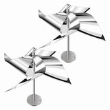 2 Pack Reflective Wind Powered Scare Devices, Weatherproof Reflective Deterrent for Outside,Protect V1370-AZ4-07794