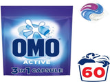 Omo 3 in 1 Active x 360 Laundry Capsules OMO-68777860X6