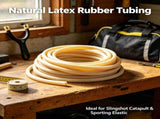 1 Roll Natural Latex Rubber Tubing, 1/4" OD Surgical Tubing Slingshot Bands V1192-AZ-W-18090