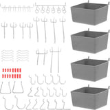 114-Piece Pegboard Accessory Set with Hooks, Organizer Bins for Efficient Workspace and Garage V1369-AZ3-W-20570