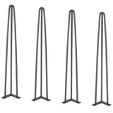 Hairpin Table Legs 0.7M, Set of 4 Desk Legs 408.2KG Load Capacity, Hairpin Desk Legs 3 Rods for Desk V952-TZ3YGZTHSTGS942SZV0