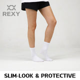 5X Rexy 3D Seamless Crew Socks Large Slim Breathable WHITE V274-GM-RX3DCW-L5-WH