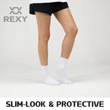 10X Rexy 3D Seamless Crew Socks Medium Slim Breathable WHITE V274-GM-RX3DCW-M10-WH