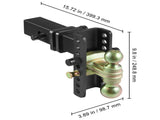 Adjustable Trailer Hitch, 15cm Drop & 11.43cm Rise Hitch Ball Mount with 6.35cm Receiver, Solid V952-SQTQJTCB25221G4VYV0