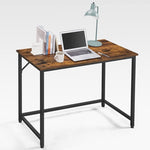 VASAGLE Computer Desk Rustic Brown and Black V227-9101101026310