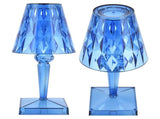 LED Crystal Table Lamp Transparent Prism Dimmable Desk Lamp USB Charging Indoor LightingBlue V1294-YM0901-3119210122312