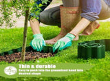 Plastic Garden Edging, Flexible Lawn Border Fence for Garden Boundaries, Flowerbeds and DIY V1189-LC-HW-00211