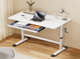 Artiss Standing Desk Height Adjustable Workstation Computer Desks Study 100CM White HASD-C-MANUAL-100-WH
