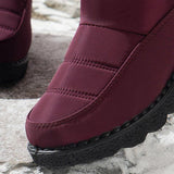 Women's Waterproof Snow Boots, Warm Fleece-Lined Winter Boots with Non-Slip Outdoor Sole for Cold V1189-LC-DG-00242