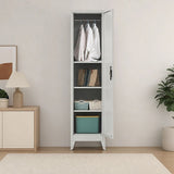 Single-Door Metal Tall Cabinet Shelf Storage for Home Office Gym V63-844441