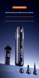 White Cordless Handheld Vacuum Cleaner - High Suction Portable Car Vacuum with Green Light Dust V888-ELOSUNG53055