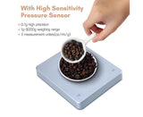 Digital Coffee Scale with Timer LED Screen Espresso Scale Built-in Battery 5kg Max.Weighing 0.1g V1263-JX-2466