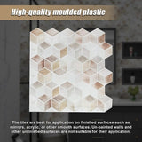 Tiles 3D Peel and Stick Wall Tile Shell Mosaic 10 Sheets V63-837121