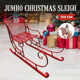 Christabelle Christmas Sleigh with Red Finish- Metal 150cm 112_JHC204R