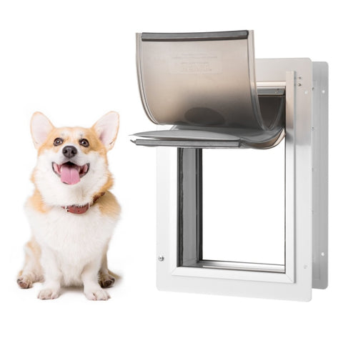 VEVOR Pet Door, 31.2 x 43.5 cm Metal Frame with Lock and 3-Flap System, Weatherproof Doggy Door, V952-QSCWMMMTZ3P0M9RKUV0