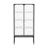 Stacked Glass Display Cabinet Steel 4 Tier 160cm DBOX1003-4-D-BK