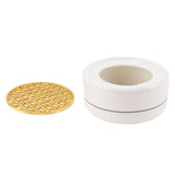 Ceramic Tea Pot Warmer with 11.8cm Gold Gasket Circular Concave Tea Kettle Heating Base for Home V1294-YM0706-3118230212411