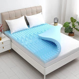 7 Zone Memory Foam Topper Mattress Toppers Cool Gel Pad Mat Medium Firm 8cm Thick 90cm x 190cm V201-W12782473