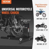 Motorcycle Wheel Chock Upright, 816.5 kg Capacity, Heavy-duty Steel Motorcycle Front Wheel Stand V952-MTCLDLZSKDHS2OLR1V0