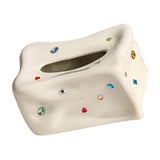 Ceramic Tissue Box Case Holder Decorative Elegant Facial Tissue Napkin Dispenser Box for Dinner Room V1294-YM0706-3117230147011
