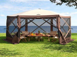 Instahut Gazebo Pop Up Tent 3.6x3.6m Outdoor Marquee Camping Screen w/Curtain Net GAZB-POP-MC-180HX-BG