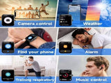 Smartwatch, men's and women's, 4.95cm fitness tracker, supports answering/making calls, wireless V1102-HESB-004