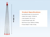 Chain Sling, 10 mm x 300 cm Chains with Hooks, G80 Engine Chain Hoist Lifts, 8 Ton/8344 kg V952-DGDLHHMGFH1JVNVOQV0