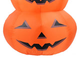 7.9ft Height Halloween Inflatable Pumpkin Build in LEDs Blow Up 4 Pumpkins Decoration with Ghost for V1294-YM0901-3115240041412