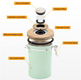 Green Coffee Container with CO2 Valve 1.8L Airtight Storage Jar V1188-MAG101-05704-2