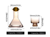 Glass Set Retro Thick Glass Water Pitcher Large Capacit Bedside Water with Water Cup V1294-YM0716-230103YF10-3