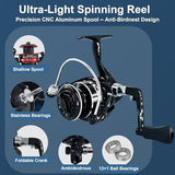 6.9ft Fishing Poles and Reels Combo, 1 Pack Telescopic Fishing Rod and Reel Kits with Lures and V1107-133-00539