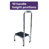 Equipmed Bath and Shower Assistance Step Mobility Aid, 150kg Max Capacity, with Handle Height V219-HELSBSEQSS6A