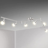 LED Ceiling Light 6 Way Rotatable Spot Lights for Ceiling,Flexible Ceiling Lights for Bedroom,Living V1171-CX-TK6GU10S-RIHG