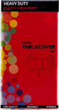 24 Round Tablecloths -BPA- Free Plastic, 84 inch, Dining Table Cover, Red V1258-DP02-F-780