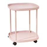 Luxury Bedside Shelf Double Layer Sofa Side Shelf Rolling Removable Nightstand Storage Shelf for V1294-YM0901-3117230176712