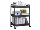 3 Tier Utility Rolling Cart with Caster Wheels Movable Multifunctional Storage Cart for Kitchen V1294-YM0901-3117240235113