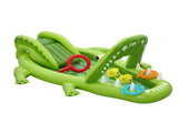 Bestway Inflatable Alligator Kids Play Pool with Slide 234cmx163cm Green BW-POOL-PLAY-53169