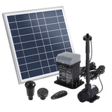 Gardeon Solar Pond Pump with Battery Kit LED Lights 9.8FT FOUNT-POND-B-DX120