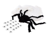 Decorative Spider Spook House Artificial Spider with Fake Cobweb for Party Halloween Festival V1294-YM0523-3115210210811