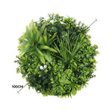 Slimline Flowering White Artificial Green Wall Disc UV Resistant 100cm V637-DP8880024