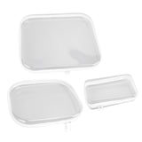 3pcs Zippered Hard Pouch PVC Clear Hard Shell Zipper Case Travel Bags for Building Blocks Puzzles V1294-YM0901-3117240278411