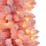 Christabelle LED Christmas Tree 1.8m Pink Candy Floss Pre-Lit Lights Multicolour Slim 112_OPCP6