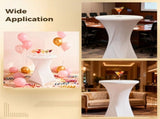 6 Packs Cocktail Table Covers, Stretchy Cocktail Table Tablecloth, 32" x 43" Fitted Hightop Table, V1369-AZ3-W-08890