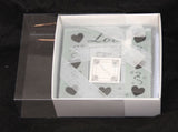 100 Pack of 8cm Square Wedding Invitation Coaster Favor Function product Presentation Cookie Biscuit V382-100INVBOXWH8X8X2